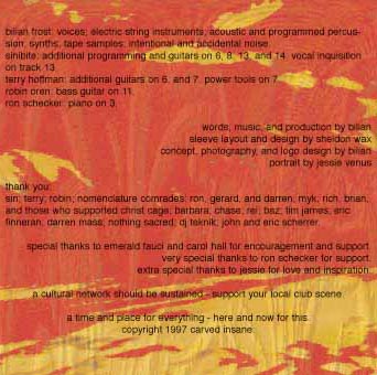 Carved Insane Pain Junkie right inside cover 